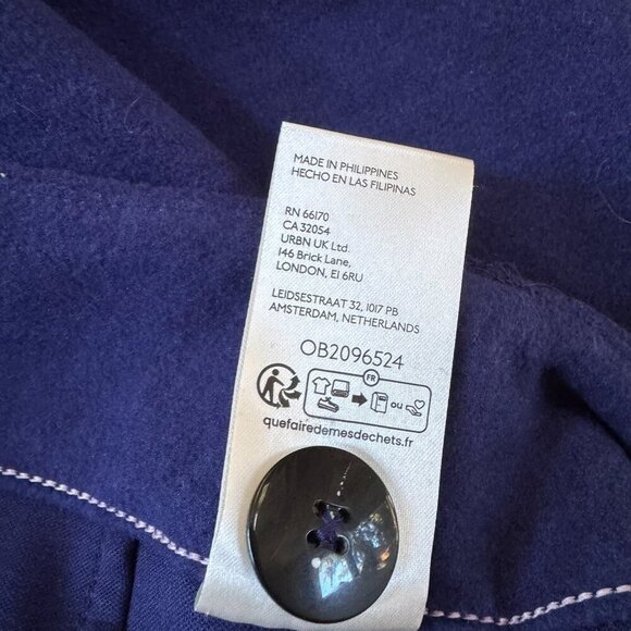 NWT Anthropologie Maeve Colette Brushed Knit Cropped Wide Leg Pants Navy 27 - Picture 6 of 12